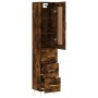 Aparador de madera contrachapada roble ahumado 34,5x34x180 cm de vidaXL, Aparadores - Ref: Foro24-3200190, Precio: 111,24 €, ...