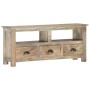 Mueble de TV de madera maciza de mango 110x30x50 cm de vidaXL, Muebles TV - Ref: Foro24-286384, Precio: 259,48 €, Descuento: %