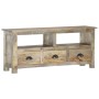 Mueble de TV de madera maciza de mango 110x30x50 cm de vidaXL, Muebles TV - Ref: Foro24-286384, Precio: 259,48 €, Descuento: %