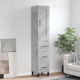 Aparador de madera contrachapada gris hormigón 34,5x34x180 cm de vidaXL, Aparadores - Ref: Foro24-3200221, Precio: 118,98 €, ...
