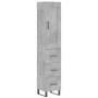 Aparador de madera contrachapada gris hormigón 34,5x34x180 cm de vidaXL, Aparadores - Ref: Foro24-3200221, Precio: 120,46 €, ...
