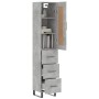 Aparador de madera contrachapada gris hormigón 34,5x34x180 cm de vidaXL, Aparadores - Ref: Foro24-3200221, Precio: 120,46 €, ...