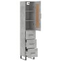 Aparador de madera contrachapada gris hormigón 34,5x34x180 cm de vidaXL, Aparadores - Ref: Foro24-3200221, Precio: 120,46 €, ...
