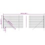 Cerca de alambre de acero galvanizado gris antracita 1,4x25 m de vidaXL, Paneles de vallas - Ref: Foro24-154219, Precio: 175,...