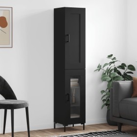 Aparador de madera contrachapada negro 34,5x34x180 cm de vidaXL, Aparadores - Ref: Foro24-3200386, Precio: 106,89 €, Descuent...