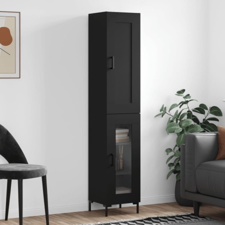 Aparador de madera contrachapada negro 34,5x34x180 cm de vidaXL, Aparadores - Ref: Foro24-3200386, Precio: 106,89 €, Descuent...