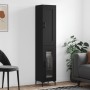 Aparador de madera contrachapada negro 34,5x34x180 cm de vidaXL, Aparadores - Ref: Foro24-3200386, Precio: 106,89 €, Descuent...