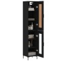 Aparador de madera contrachapada negro 34,5x34x180 cm de vidaXL, Aparadores - Ref: Foro24-3200386, Precio: 106,89 €, Descuent...