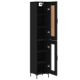 Aparador de madera contrachapada negro 34,5x34x180 cm de vidaXL, Aparadores - Ref: Foro24-3200386, Precio: 106,89 €, Descuent...