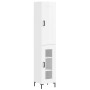 Aparador alto madera contrachapada blanco brillo 34,5x34x180 cm de vidaXL, Aparadores - Ref: Foro24-3200387, Precio: 111,49 €...
