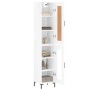 Aparador alto madera contrachapada blanco brillo 34,5x34x180 cm de vidaXL, Aparadores - Ref: Foro24-3200387, Precio: 111,49 €...