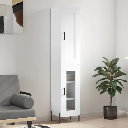 Tall white plywood highboard 34.5x34x180 cm by vidaXL, Sideboards - Ref: Foro24-3200393, Price: 110,85 €, Discount: %