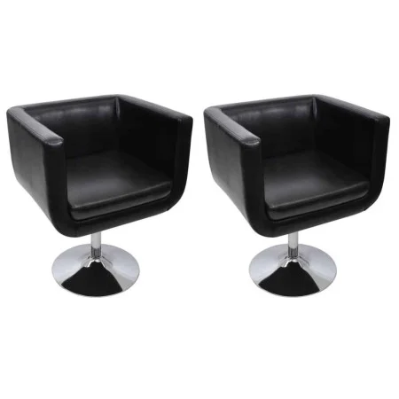 Bar stool 2 units black artificial leather by vidaXL, Armchairs - Ref: Foro24-160440, Price: 317,64 €, Discount: %
