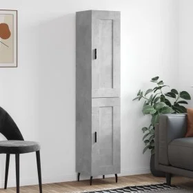 Aparador de madera contrachapada gris hormigón 34,5x34x180 cm de vidaXL, Aparadores - Ref: Foro24-3200469, Precio: 100,74 €, ...