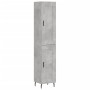 Aparador de madera contrachapada gris hormigón 34,5x34x180 cm de vidaXL, Aparadores - Ref: Foro24-3200469, Precio: 101,98 €, ...