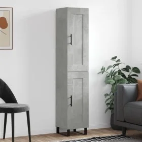 Aparador de madera contrachapada gris hormigón 34,5x34x180 cm de vidaXL, Aparadores - Ref: Foro24-3200477, Precio: 101,89 €, ...