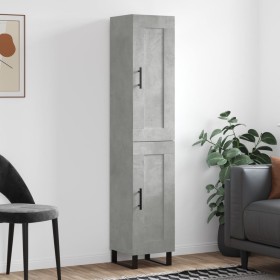 Aparador de madera contrachapada gris hormigón 34,5x34x180 cm de vidaXL, Aparadores - Ref: Foro24-3200477, Precio: 103,10 €, ...
