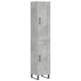 Aparador de madera contrachapada gris hormigón 34,5x34x180 cm de vidaXL, Aparadores - Ref: Foro24-3200477, Precio: 103,10 €, ...