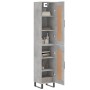 Aparador de madera contrachapada gris hormigón 34,5x34x180 cm de vidaXL, Aparadores - Ref: Foro24-3200477, Precio: 103,10 €, ...