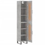 Aparador de madera contrachapada gris hormigón 34,5x34x180 cm de vidaXL, Aparadores - Ref: Foro24-3200477, Precio: 103,10 €, ...