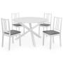 Juego de muebles de comedor 5 piezas MDF blanco de vidaXL, muebles para cocinas y comedores - Ref: Foro24-276403, Precio: 472...