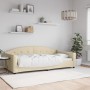 Sofá cama tela color crema 100x200 cm de vidaXL, Camas y somieres - Ref: Foro24-354192, Precio: 199,64 €, Descuento: %