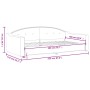 Sofá cama tela color crema 100x200 cm de vidaXL, Camas y somieres - Ref: Foro24-354192, Precio: 199,64 €, Descuento: %
