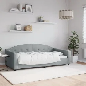 Sofá cama tela gris claro 90x190 cm de vidaXL, Camas y somieres - Ref: Foro24-354193, Precio: 181,03 €, Descuento: %