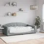 Sofá cama tela gris claro 90x190 cm de vidaXL, Camas y somieres - Ref: Foro24-354193, Precio: 181,03 €, Descuento: %