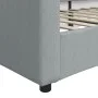 Sofá cama tela gris claro 90x190 cm de vidaXL, Camas y somieres - Ref: Foro24-354193, Precio: 181,03 €, Descuento: %
