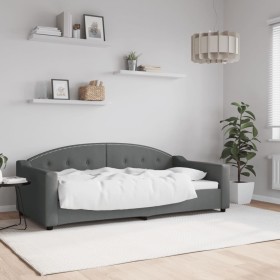 Sofá cama tela gris oscuro 90x190 cm de vidaXL, Camas y somieres - Ref: Foro24-354194, Precio: 183,76 €, Descuento: %