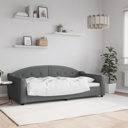 Sofá cama tela gris oscuro 90x190 cm de vidaXL, Camas y somieres - Ref: Foro24-354194, Precio: 183,76 €, Descuento: %