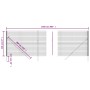 Cerca de alambre de acero galvanizado gris antracita 2,2x25 m de vidaXL, Paneles de vallas - Ref: Foro24-154223, Precio: 267,...