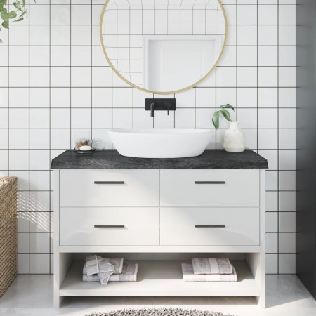 Encimera de baño madera tratada marrón oscuro 120x40x(2-6) cm de vidaXL, Encimeras - Ref: Foro24-3156236, Precio: 87,02 €, De...