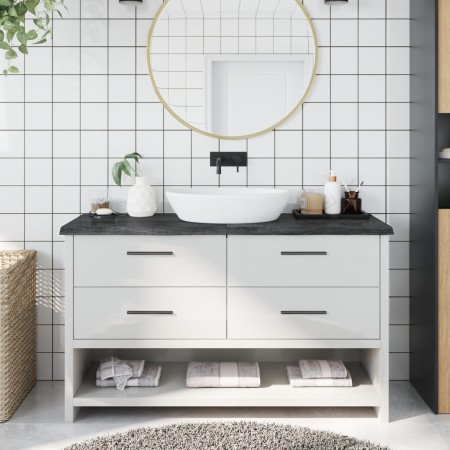 Encimera de baño madera tratada marrón oscuro 140x30x(2-4) cm de vidaXL, Encimeras - Ref: Foro24-3156241, Precio: 67,95 €, De...