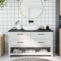 Encimera de baño madera tratada marrón oscuro 140x30x(2-4) cm de vidaXL, Encimeras - Ref: Foro24-3156241, Precio: 67,95 €, De...