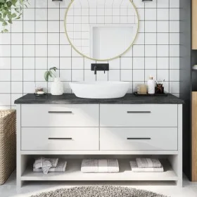 Encimera de baño madera tratada marrón oscuro 160x60x(2-4) cm by vidaXL, Countertops - Ref: Foro24-3156255, Price: 126,05 €, ...