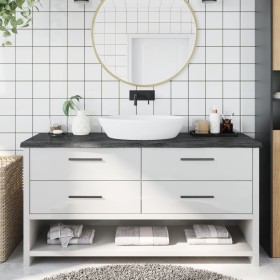 Encimera de baño madera tratada marrón oscuro 160x60x(2-4) cm de vidaXL, Encimeras - Ref: Foro24-3156255, Precio: 127,68 €, D...