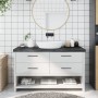 Encimera de baño madera tratada marrón oscuro 140x30x(2-6) cm de vidaXL, Encimeras - Ref: Foro24-3156242, Precio: 81,82 €, De...