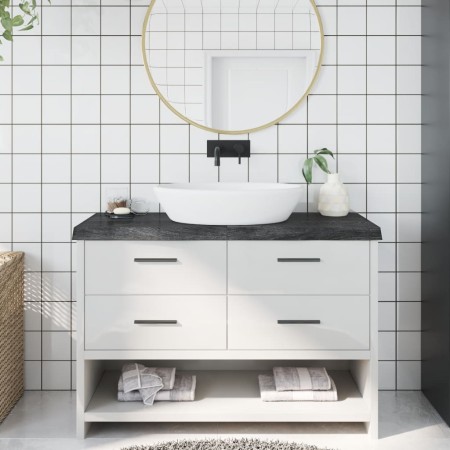 Encimera de baño madera tratada marrón oscuro 120x50x(2-6) cm de vidaXL, Encimeras - Ref: Foro24-3156238, Precio: 101,28 €, D...