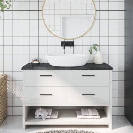 Encimera de baño madera tratada marrón oscuro 120x50x(2-4) cm de vidaXL, Encimeras - Ref: Foro24-3156237, Precio: 85,92 €, De...