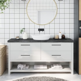 Encimera de baño madera tratada marrón oscuro 160x40x(2-6) cm de vidaXL, Encimeras - Ref: Foro24-3156252, Precio: 112,20 €, D...