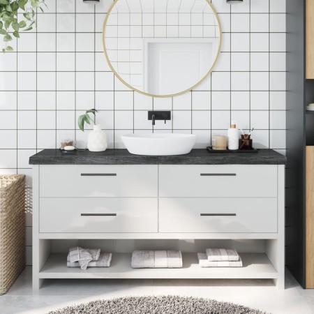 Encimera de baño madera tratada marrón oscuro 160x40x(2-6) cm de vidaXL, Encimeras - Ref: Foro24-3156252, Precio: 112,20 €, D...