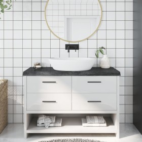 Encimera de baño madera tratada marrón oscuro 120x60x(2-6) cm de vidaXL, Encimeras - Ref: Foro24-3156240, Precio: 117,96 €, D...