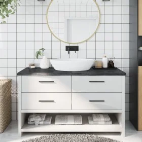 Dark brown treated wood bathroom countertop 140x60x(2-4) cm by vidaXL, Countertops - Ref: Foro24-3156247, Price: 112,42 €, Di...