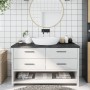 Encimera de baño madera tratada marrón oscuro 140x60x(2-4) cm de vidaXL, Encimeras - Ref: Foro24-3156247, Precio: 113,86 €, D...