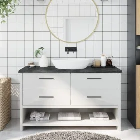 Dark brown treated wood bathroom countertop 140x50x(2-4) cm by vidaXL, Countertops - Ref: Foro24-3156245, Price: 95,92 €, Dis...