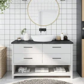 Encimera de baño madera tratada marrón oscuro 140x40x(2-4) cm de vidaXL, Encimeras - Ref: Foro24-3156243, Precio: 81,20 €, De...