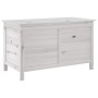Arcón de jardín madera maciza abeto blanco 99x49,5x58,5 cm de vidaXL, Cajas de almacenaje para exteriores - Ref: Foro24-36475...