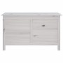 Arcón de jardín madera maciza abeto blanco 99x49,5x58,5 cm de vidaXL, Cajas de almacenaje para exteriores - Ref: Foro24-36475...